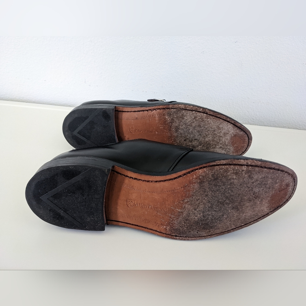 Allen Edmonds Black Single Monk Strap Size 10.5 B - image 4